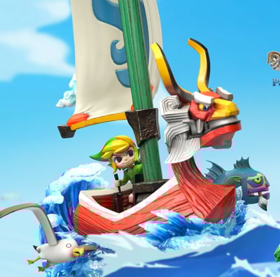 【預購】薩爾達傳說 風之杖-紅獅王號&林克 X Fibonacci婓波1