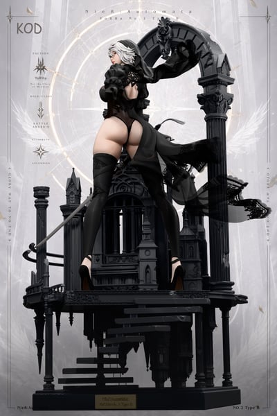 【預購】尼爾自動人形 白金花嫁系列第一彈 黑白婚紗-2B X KOD-Studio7
