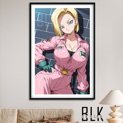 【預購】七龍珠《粉衣18號》動漫裝飾畫&冰箱貼 X 巴洛克工作室1