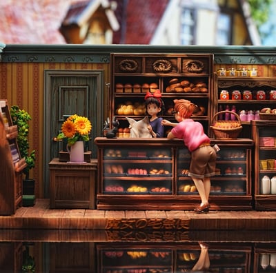 【預購】宮崎駿 桌面場景系列014 魔女宅急便-麵包屋 X OPM-Studio1