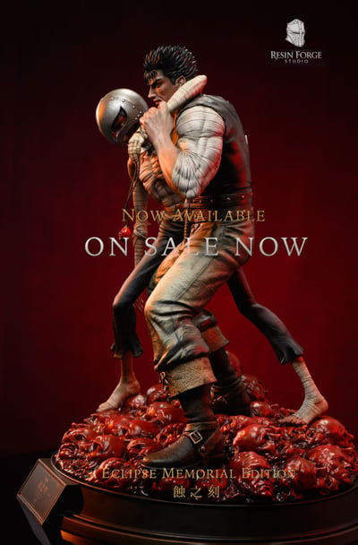 【預購】劍風傳奇 蝕之刻名場景 格裏菲斯與格斯雙人雕像 X Resin Forge Studio3