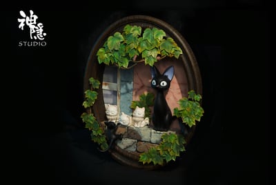 【預購】宮崎駿 壁掛系列 魔女宅急便-檐下貓居 X 神隱工作室4