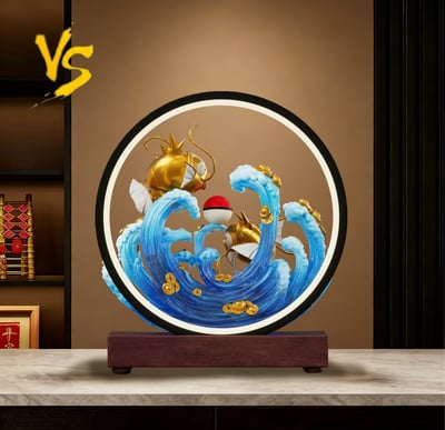 【預購】寶可夢 雙配色 新年款招財雙魚戲水 X VS模玩5