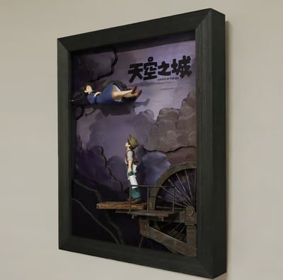 【預購】宮崎駿 壁掛系列 天空之城-墜落的相逢 X 神隱工作室1