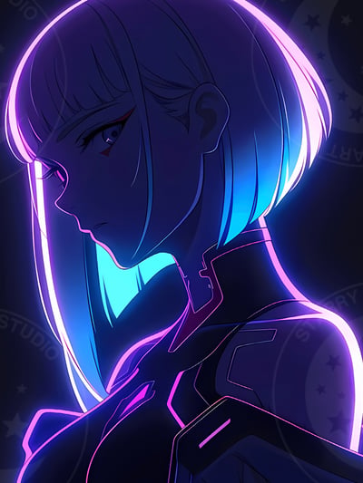 【預購】賽博朋克邊緣行者《閃光露西》動漫裝飾畫 X 星空工作室4