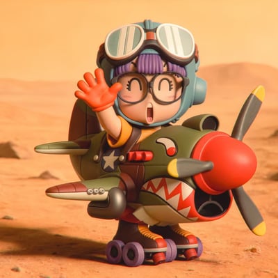 【售罄展示追加請私訊客服@toystationtw】怪博士與機器娃娃 阿拉蕾系列008 飛機阿拉蕾 X TOR-Studio1