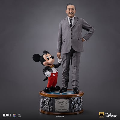 【售罄展示追加請私訊客服@toystationtw】Walt Disney & Mickey Mouse 華特·迪士尼和米老鼠 DSNEY145526-14 X Iron-Studio1