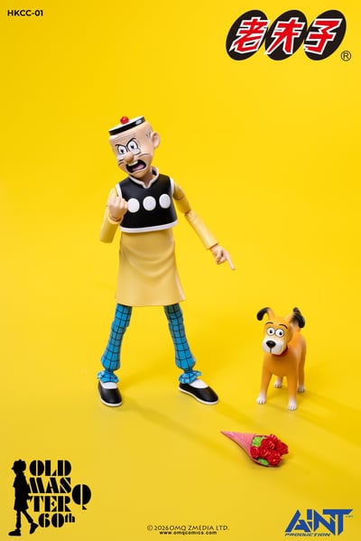 【售罄展示追加請私訊客服@toystationtw】1/12比例老夫子 60周年紀念版可動人偶 HKCC-01 再版 X AINT Production13