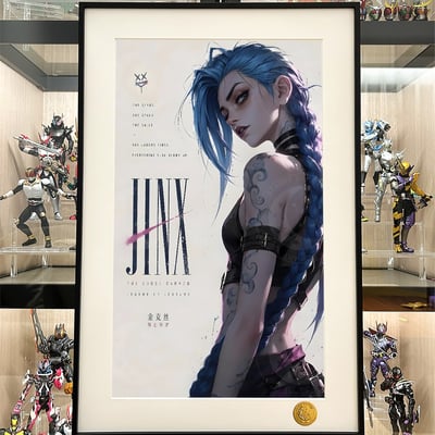 【預購】英雄聯盟《Jinx》動漫遊戲裝飾畫畫 X 星空工作室1