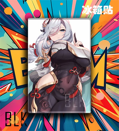 【預購】原神《黑衣申鶴》動漫裝飾畫&冰箱貼 X 巴洛克工作室3