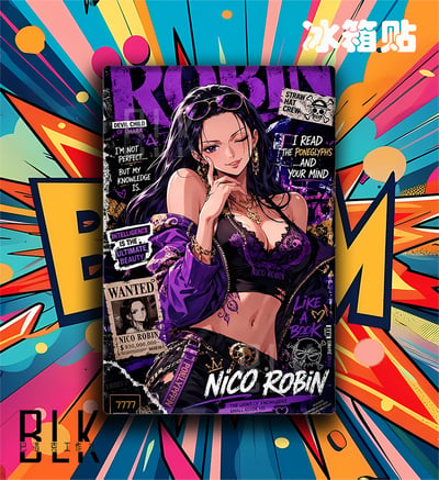 【預購】海賊王《俏皮羅賓》動漫裝飾畫&冰箱貼 X 巴洛克工作室3