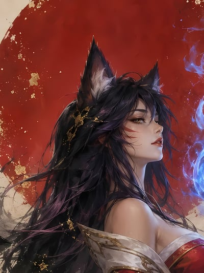 【預購】英雄聯盟LOL《九尾妖狐》動漫遊戲裝飾畫 X 星空工作室7