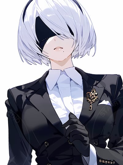 【預購】尼爾機械紀元《西裝尤爾哈》動漫裝飾畫 X 星空工作室5