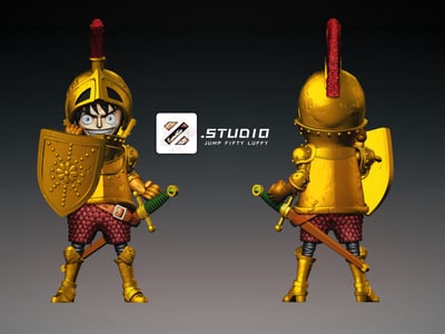 【預購】海賊王 jump50周年 第八彈 古堡黃金盔甲魯夫 X Zzz Studio1