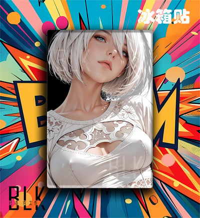 【預購】尼爾自動人形《寫實尤尼哈》遊戲裝飾畫&冰箱貼 X 巴洛克工作室3