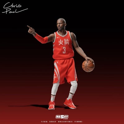【預購】NBA 收藏級可動人偶套裝 中文火箭紀念版-保羅 X Reset-Studio3