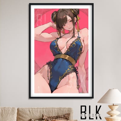 【預購】街頭霸王《蕾絲春麗》動漫裝飾畫&冰箱貼 X 巴洛克工作室1
