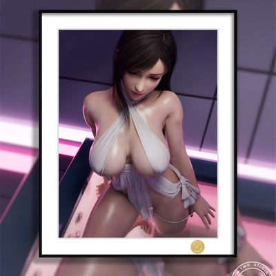 【預購】最終幻想《浴室蒂法》動漫電競房裝飾畫 X H2工作室1