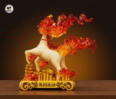 【預購】寶可夢 雙配色 招財擺件烈焰馬 X 玩貝工作室4