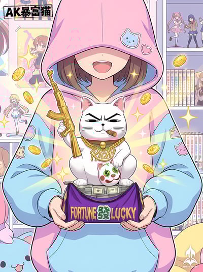 【預購】AK暴利招財貓 X NINETY SEVEN玖柒5