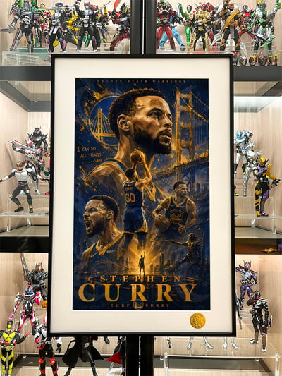 【預購】NBA《史蒂芬·柯瑞》金州勇士裝飾畫 X 星空工作室3