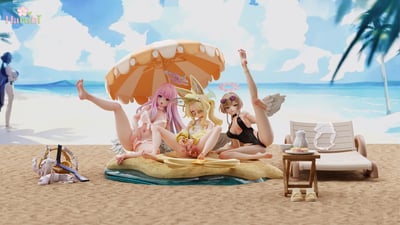 【預購】碧藍檔案 泳裝聖婭茶會三人組合 泳裝渚 X Haruhi-Studio18
