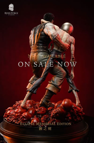 【預購】劍風傳奇 蝕之刻名場景 格裏菲斯與格斯雙人雕像 X Resin Forge Studio4