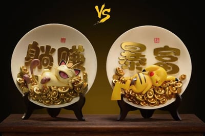 【現貨秒發】寶可夢 招財擺件 暴富招財皮卡丘 X VS模玩3