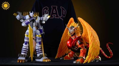 【預購】數碼寶貝 古代暴龍獸 古代加魯魯獸 X 太陽模玩1