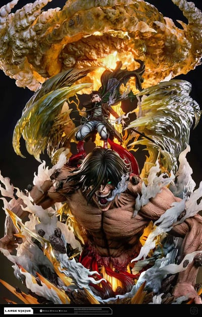 【預購】進擊的巨人 殘雲-艾倫雕像 X HERTZ工作室2