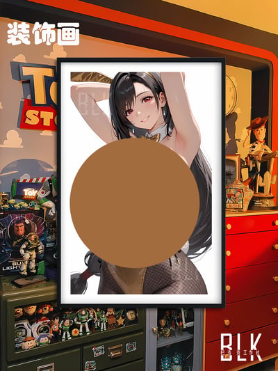 【預購】最終幻想《兔女郎蒂法》動漫裝飾畫&冰箱貼 X 巴洛克工作室4