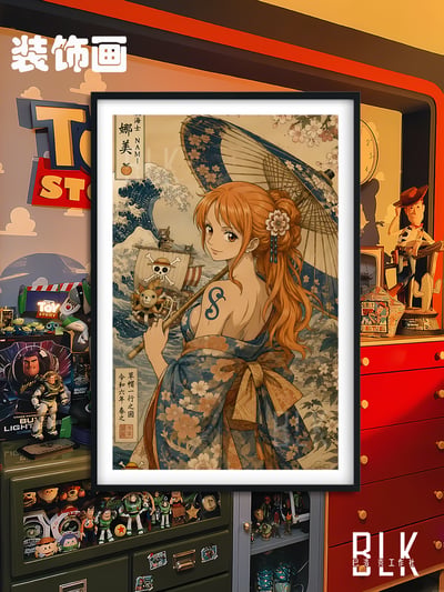 【預購】海賊王《和服娜美》裝飾畫&冰箱貼 X 巴洛克工作室4