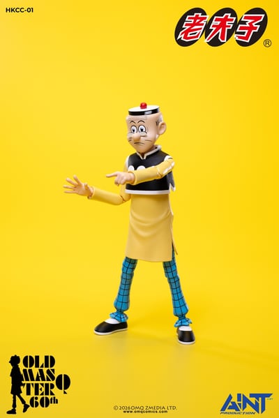【售罄展示追加請私訊客服@toystationtw】1/12比例老夫子 60周年紀念版可動人偶 HKCC-01 再版 X AINT Production18