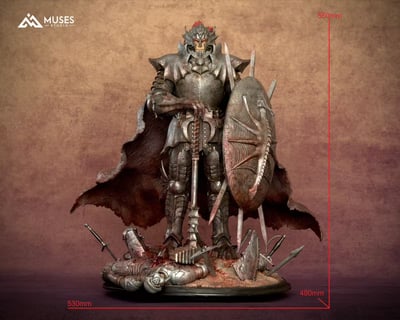 【預購】劍風傳奇 青年火龍“古倫貝魯特”（人類形態雙頭雕）X Muses-Studio8