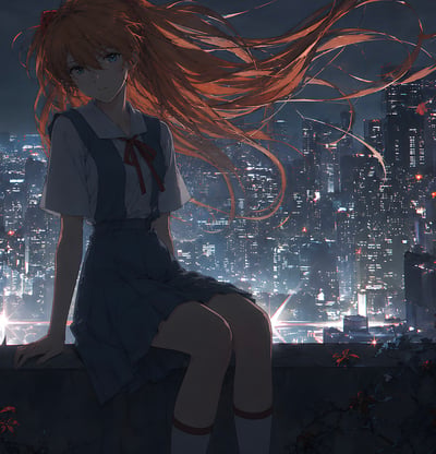 【預購】Eva新世紀福音戰士《夜景明日香》動漫裝飾畫 X H2工作室5