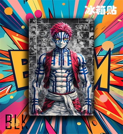 【預購】鬼滅之刃《漫格猗窩座》動漫裝飾畫&冰箱貼 X 巴洛克工作室3