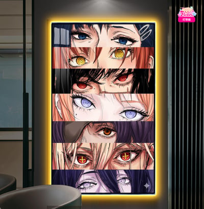【預購】鏈鋸人 眼神殺燈帶畫 8k超清燈帶畫 X 阿喵畫社4