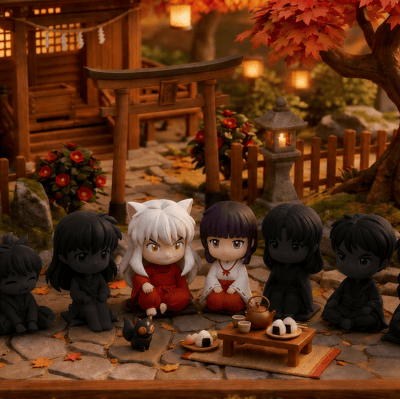 【售罄展示追加請私訊客服@toystationtw】犬夜叉·咧嘴茶座&桔梗·巫女祈願 X 萌力星球1