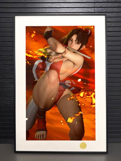 【預購】街頭霸王《戰鬥不知火舞》動漫電競裝飾畫 X H2工作室3