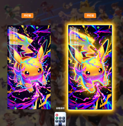 【預購】寶可夢 十萬伏特 皮卡丘雙層-燈帶畫 X 阿喵畫社5