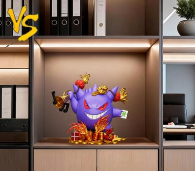 【預購】寶可夢 家居系列23 招財新年款耿鬼 X VS模玩2