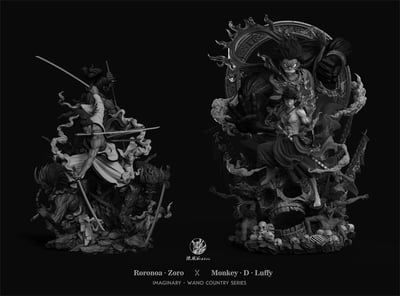 【現貨秒發】海賊王 幻·和之國鬼神系列 不動明王-魯夫 X 流風+燃風7