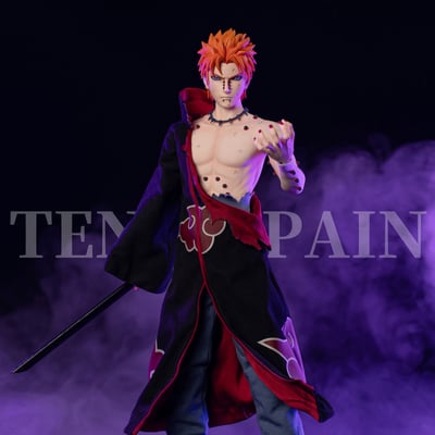 【售罄展示追加請私訊客服@toystationtw】《火影忍者 疾風傳》戰損Ver. 1/6可動人偶-佩恩天道 X Rocket Toys 正版授權1