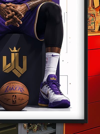 【預購】NBA《坐姿詹姆斯》裝飾畫&冰箱貼 X 巴洛克工作室6