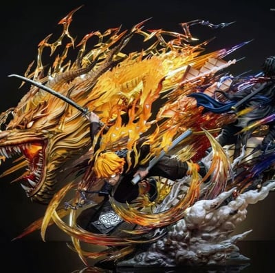 【現貨秒發】鬼滅之刃 私定限量雕像 火雷神-善逸 X Hamlet工作室1