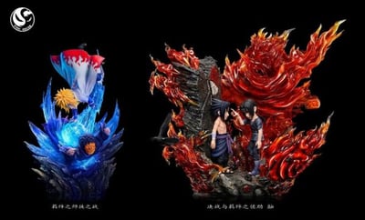 【現貨秒發】火影忍者 鼬vs佐助 名場面—兄弟之戰（預訂贈送鼬微笑頭雕) X ST定製5