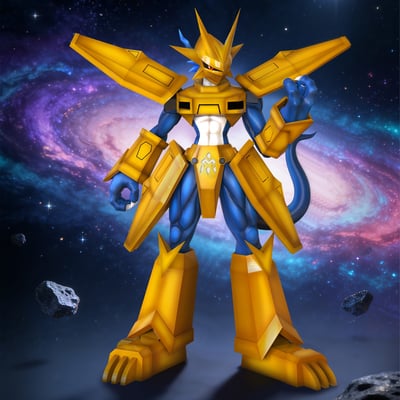 【預購】數碼寶貝 皇騎系列第四彈 金甲龍獸 X 太陽模玩1