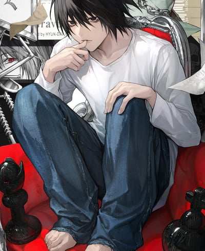 【預購】死亡筆記本《L》動漫裝飾畫 X H2工作室5