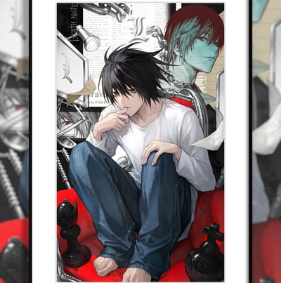 【預購】死亡筆記本《L》動漫裝飾畫 X H2工作室1