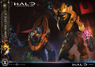 【預購】光環：戰役進化 精英狂戰士 與 初級咕嚕兵：星盟強襲 X Prime 1 Statue3